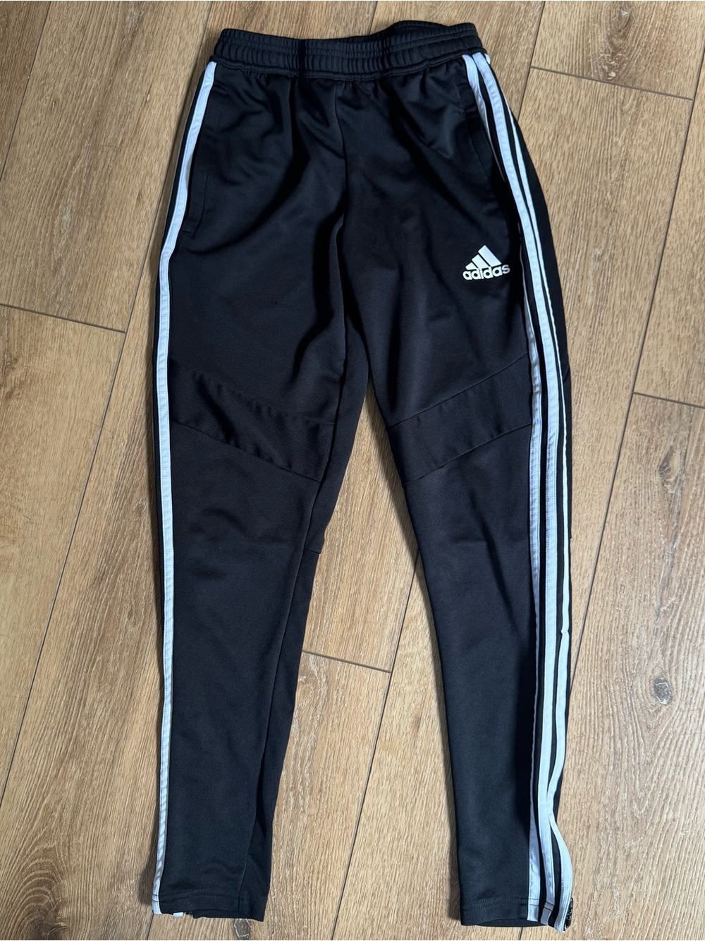 EUC - Women’s - Adidas Black with White Stripe Track Pants Size Small